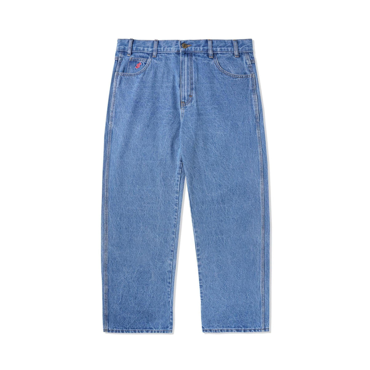 Baggy Denim Jeans, Washed Indigo