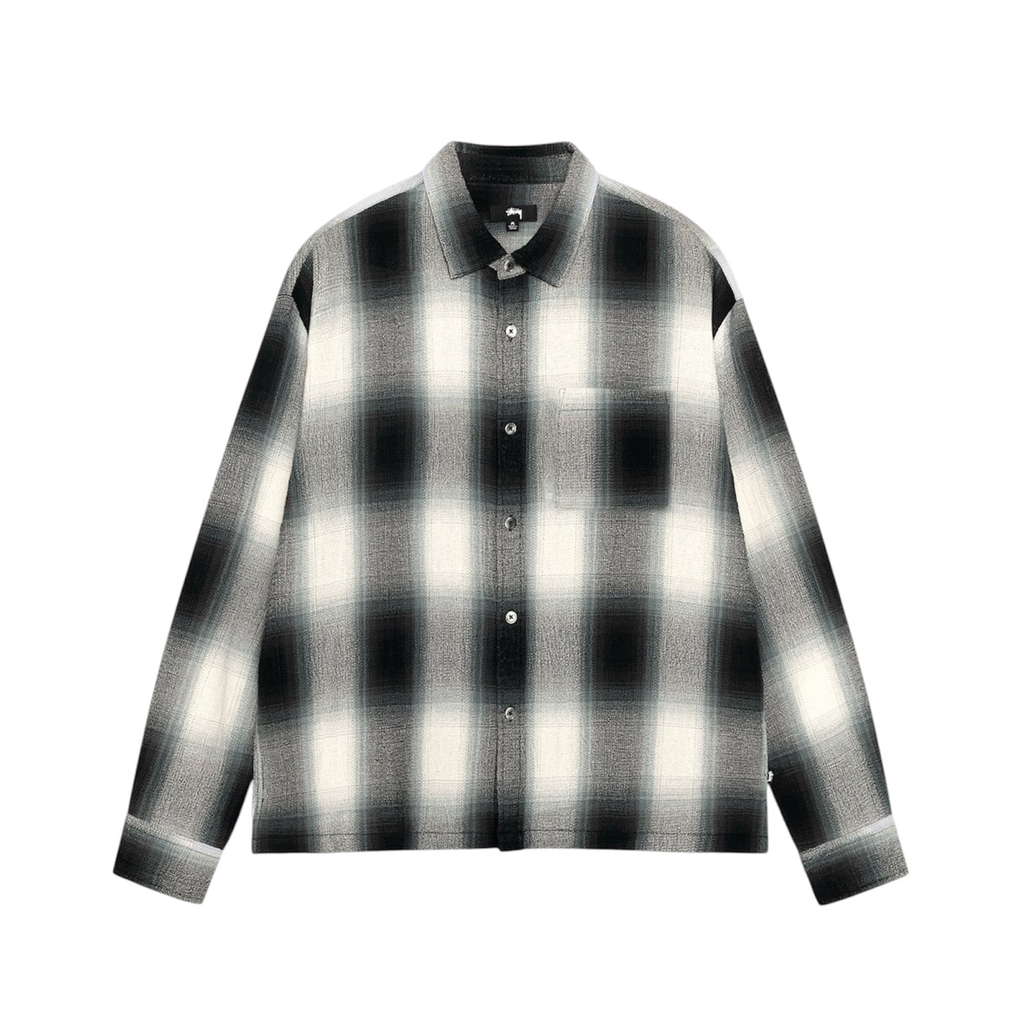 Loose Weave Plaid Shirt, Grey