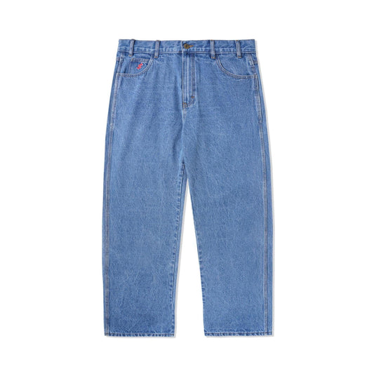 Baggy Denim Jeans, Washed Indigo