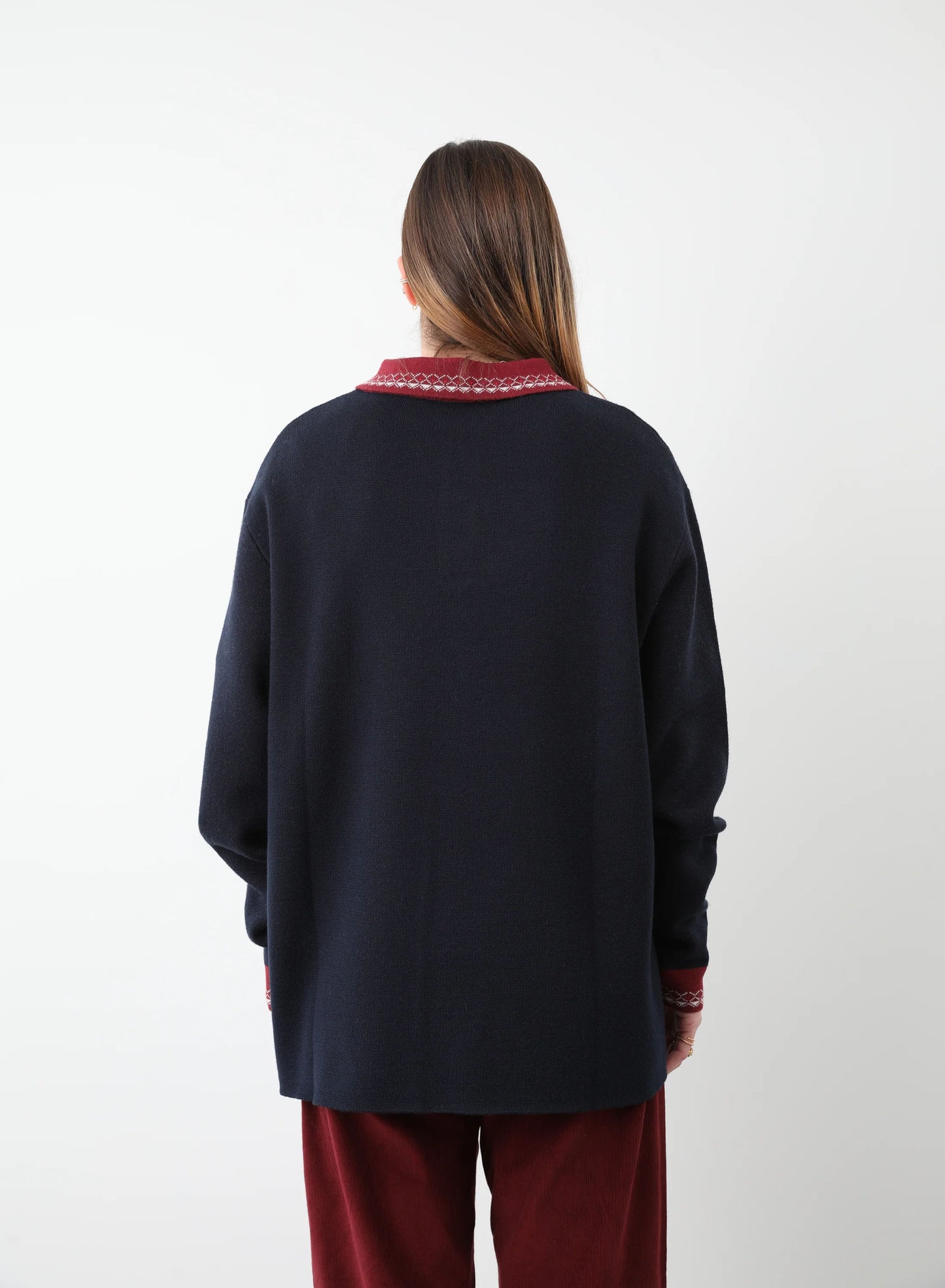 Logo Polo Knit, Navy