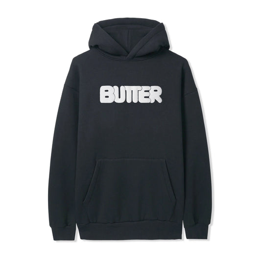 Puff Rounded Logo Hood, Washed Black