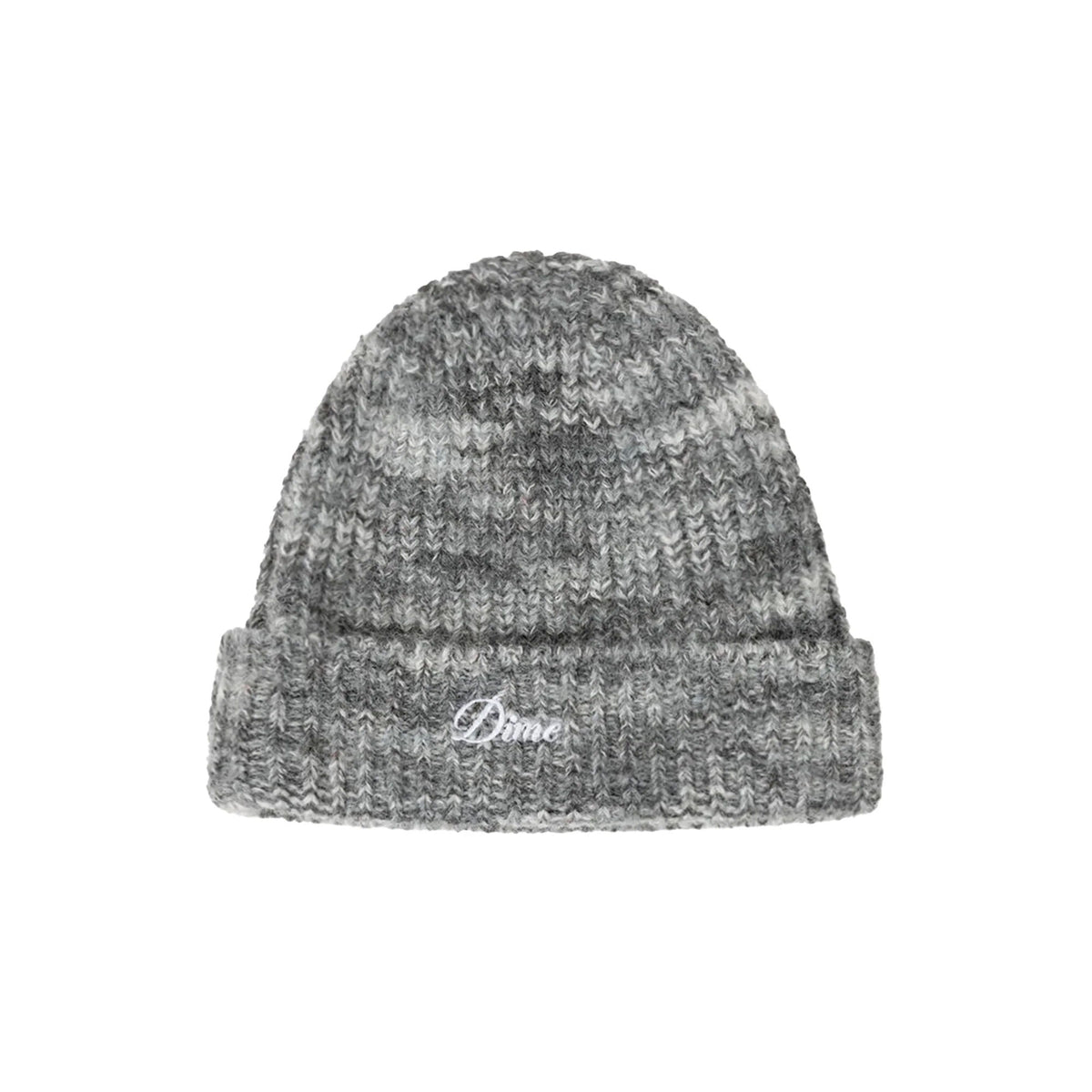 Fuzzy Fold Beanie, Charcoal Multi