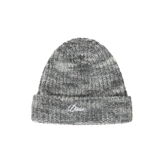 Fuzzy Fold Beanie, Charcoal Multi