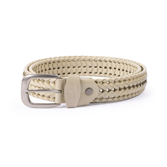 Braided Leather Belt, Tan