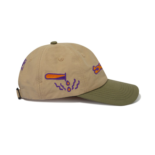 Corrosive 6 Panel Cap, Khaki