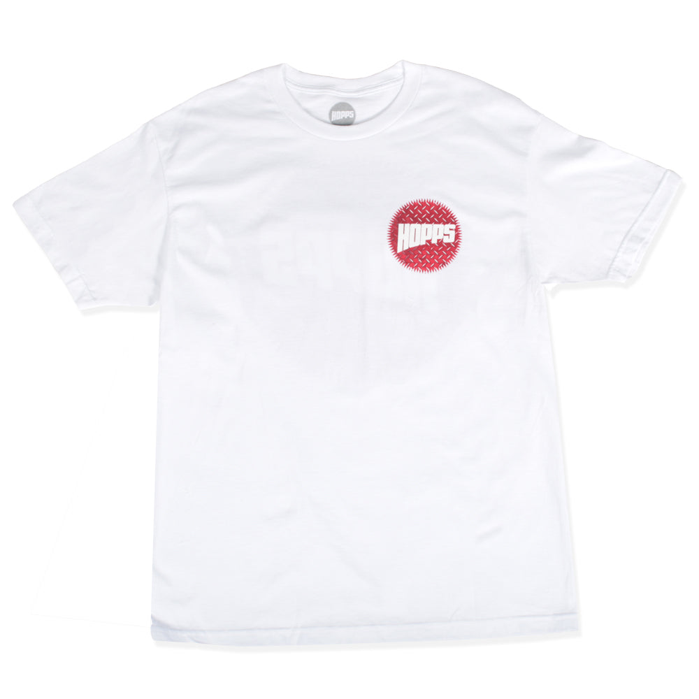 Red Diamond Plate Tee, White