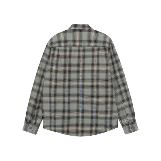 Motif Plaid Shirt, Grey