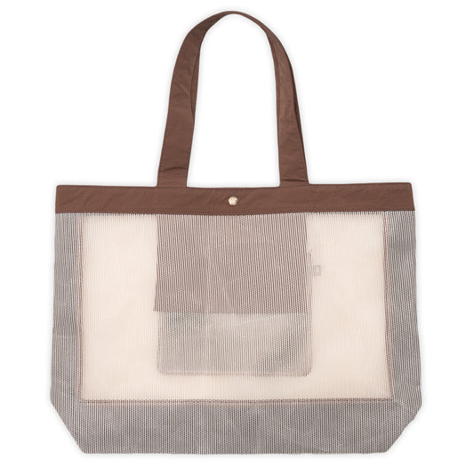 Radish Mesh Tote, Brown