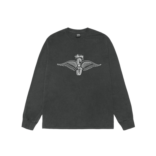 Skull Wings LS Tee, Black