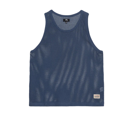 Cotton Mesh Tank, Navy