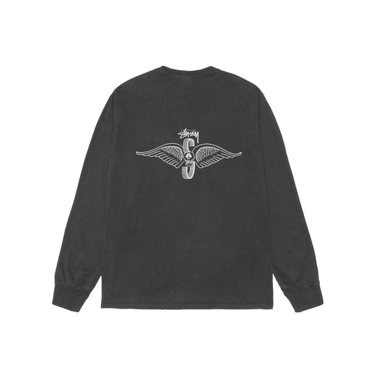 Skull Wings LS Tee, Black