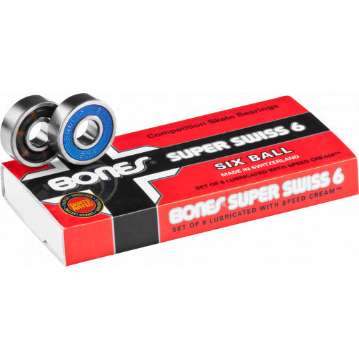 Bones Super Swiss 6 Ball Bearings (8 Pack)