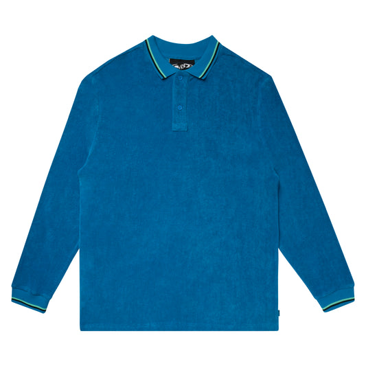 Terry L/S Polo, Blue